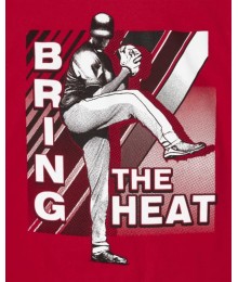 Childrens Place Red Baseball Bring The Heat Graphic Tee